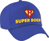 Super boer pet blauw Achterhoek festival cap voor volwassenen - festival accessoire