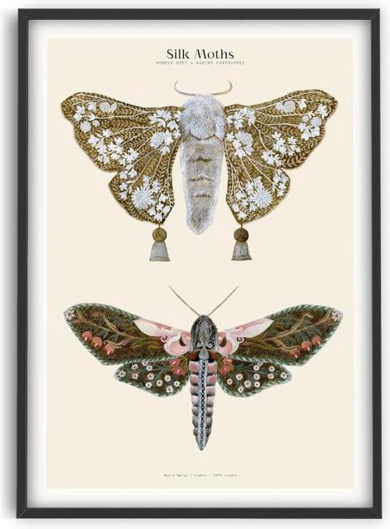 Matos - W. Morris inspired - Silk Moths No.1 - 50x70 cm - Art Poster - PSTR studio