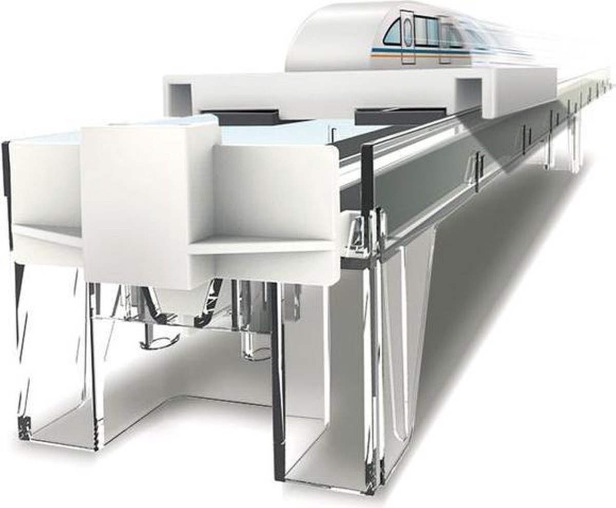 4M Kidzlabs GREEN SCIENCE/Eco-Engineering: MAGLEV TREINMODEL, de gemonteerde rail is ongeveer 43cm, gedetailleerde instructies inbegrepen, 8+