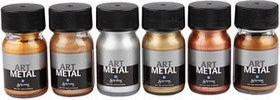 Metaalverf - Metallic Kleuren - Art Metal - 6x30 ml