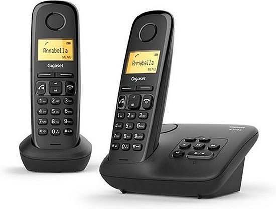 Gigaset A270A - Duo DECT telefoon  met antwoordapparaat - handsfree functie - amber verlicht display