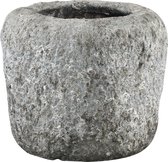 PTMD Festa grey ceramic rock pot round m