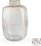 Design vaas Toronto - Fidrio BUBBLES CLEAR - glas, mondgeblazen bloemenvaas - hoogte 27 cm