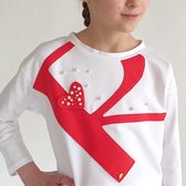 T-shirt - Wit/Rood