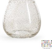 Design vaas Fiore - Fidrio BUBBLES CLEAR - glas, mondgeblazen bloemenvaas - hoogte 15 cm