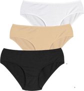 SPRUCE UP Dames bikini slips - S Beige/6Pack