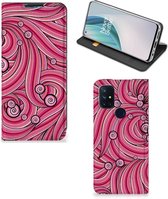 Étui pour téléphone portable OnePlus Nord N10 5G Étui photo design Swirl Pink