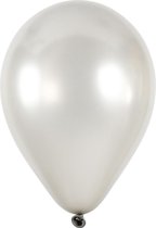 Ballonnen, rond, d 23 cm, zilver, 8 stuk/ 1 doos