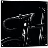 Tuinposter – Mooie Zwarte Wielrenfiets - 80x80cm Foto op Tuinposter  (wanddecoratie voor buiten en binnen)