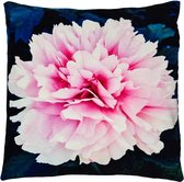 Decolenti | Paeonia Pioenroos Sierkussenhoes | Roze | Blauw | Groen | Wasbaar | Decoratie | 45cm x 45cm