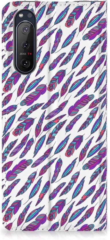 Etui à Rabat Sony Xperia 5 II Plumes Couleur