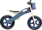 Houten loopfiets - Balansfiets - Blauw Papieren Vliegtuig - Houten speelgoed vanaf 1 jaar