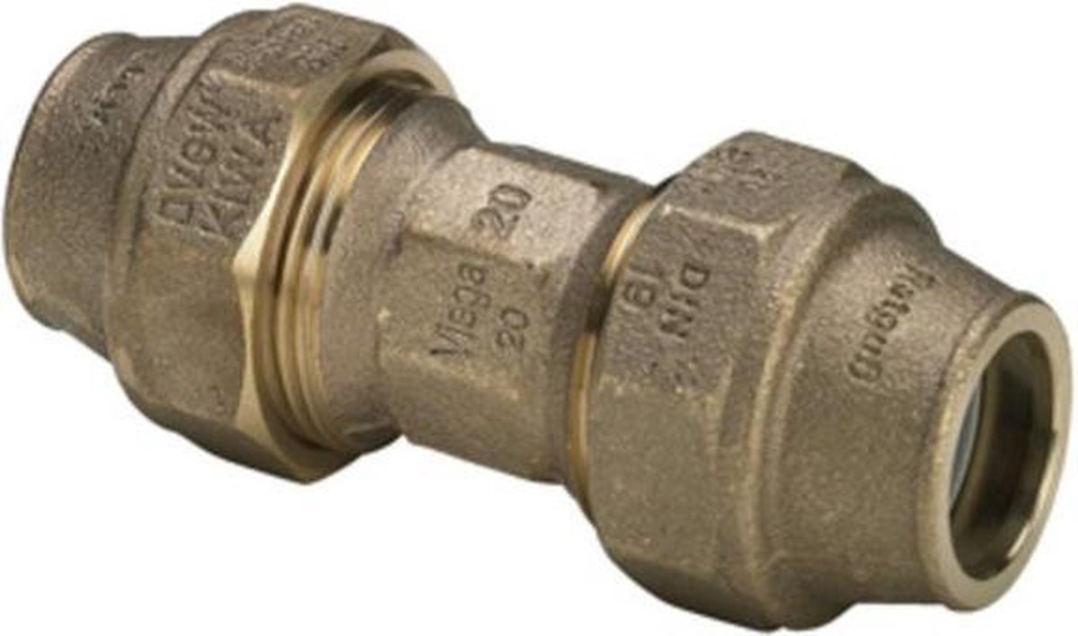 Viega Knelringfitting met 2 aansluitingen