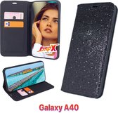 EmpX Telefoonhoesje - Book Case - Geschikt Voor Samsung Galaxy A40 - Zwart