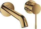 GROHE Essence New Wandgemonteerde Inbouw Wastafelkraan - afbouwdeel - exclusief inbouwdeel - cool sunrise (goud) - 19408GL1