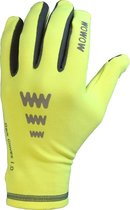 Wowow Dark Gloves 1.0 - Hardloophandschoenen - Unisex - Maat S - FluorGeel