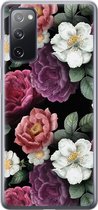 Leuke Telefoonhoesjes - Hoesje geschikt voor Samsung Galaxy S20 FE - Ogen print - Soft case - TPU - Bloemen - Multi