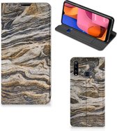 Telefoontas Geschikt voor Samsung Galaxy A20s Smart Cover Steen