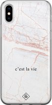 iPhone XS Max hoesje siliconen - C'est la vie | Apple iPhone Xs Max case | TPU backcover transparant
