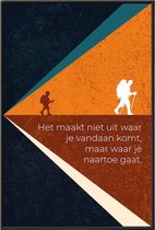 Kuotes Art - Ingelijste Poster - Bestemming - Muurdecoratie - 40 x 60 cm