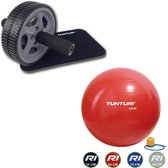 Tunturi - Fitness Set - Trainingswiel - Gymball Rood 65 cm