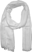 Crème Witte Langwerpige Sjaal met Subtiele Glitter