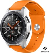 Siliconen Smartwatch bandje - Geschikt voor  Samsung Galaxy Watch sport band 45mm / 46mm - oranje - Strap-it Horlogeband / Polsband / Armband