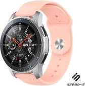 Siliconen Smartwatch bandje - Geschikt voor  Samsung Galaxy Watch sport band 45mm / 46mm - roze - Strap-it Horlogeband / Polsband / Armband