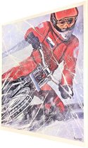 Lithografie Erik-Jan Kremer " Russische   Coureur"