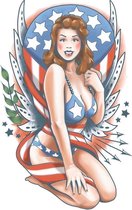 Tinsley Neptattoo American Beauty Polyvinyl Rood/blauw