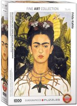 Eurographics Self-Portrait with Thorn Neclace and Hummingbird - Frida Kahlo (1000)