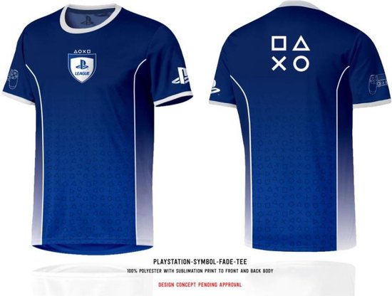 Playstation - T-shirt League Symbol Fade Homme - Blauw - Taille XL