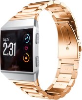 Shop4 - Fitbit Ionic Bandje - Roestvrijstaal Rosé goud