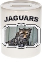 Dieren liefhebber jaguar spaarpot  9 cm jongens en meisjes - keramiek - Cadeau spaarpotten jaguars liefhebber