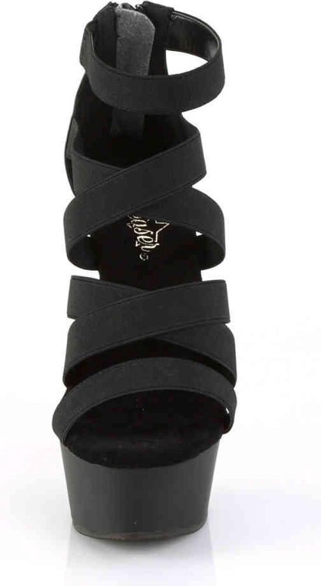 Sandale Pleaser avec bride à la cheville -39 Chaussures- DELIGHT-659 US 9 Zwart