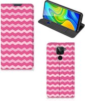 GSM Hoesje ontwerpen Xiaomi Redmi Note 9 Fotohoesje Waves Pink