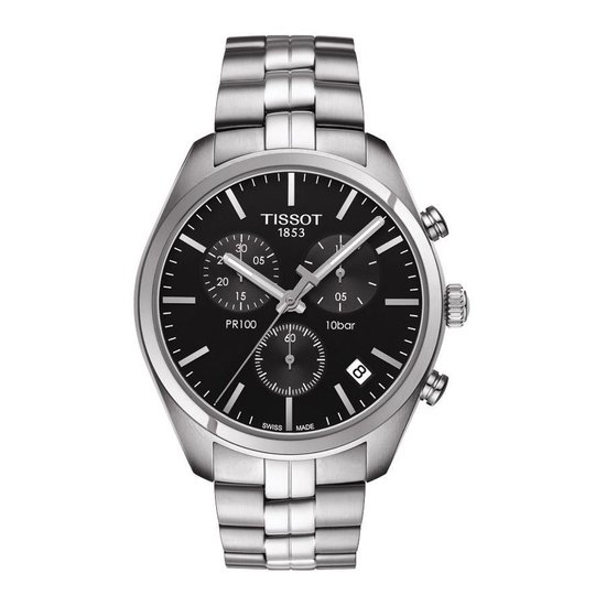 Tissot T-Classic PR100 Quartz Chronograaf Horloge  - Zilverkleurig
