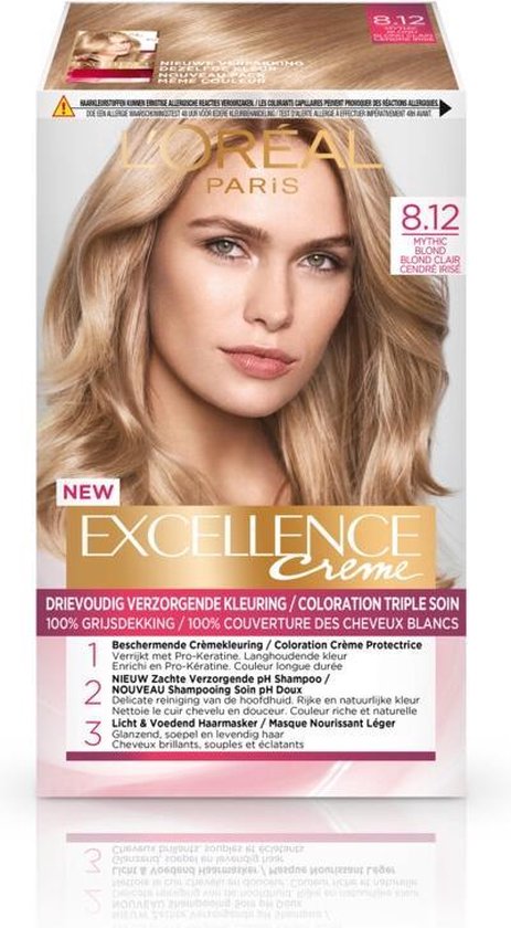 L'Oréal Paris Excellence Crème Blonde Legend - 8.12 Licht blond - Haarverf | bol.com