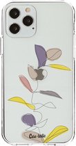 Casetastic Apple iPhone 12 / iPhone 12 Pro Hoesje - Softcover Hoesje met Design - Winter Leaves Print