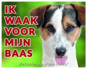 Jack Russell Terrier Waakbord - Ik waak voor Gladhaar