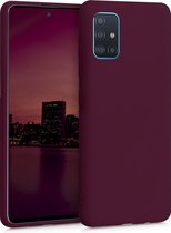 kwmobile telefoonhoesje voor Samsung Galaxy A51 - Hoesje voor smartphone - Back cover in bordeaux-violet