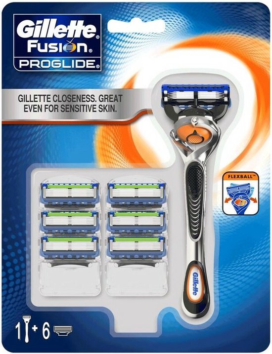 8x Gillette Fusion 5 ProGlide Manual FlexBall Scheermes 6 extra scheermesjes | bol.com