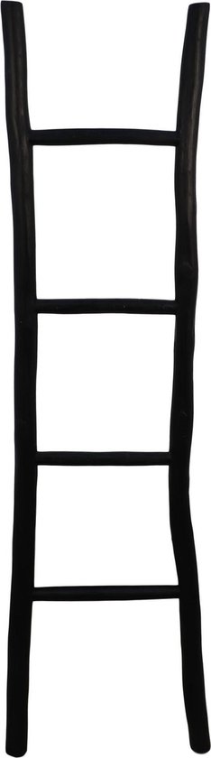 HSM Collection-Decoratieve Ladder -45x4x150-Zwart-Teak