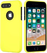 ShieldCase dubbellaags siliconen hoesje geschikt voor Apple iPhone 8 Plus / 7 Plus - geel-zwart