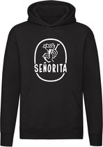 Senorita hoodie | cadeau | Spaans | grappig | zwart | ontspannen | sweater |  unisex | capuchon