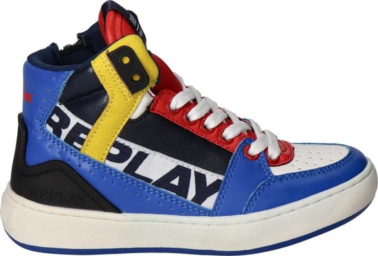 Replay Jongens Hoge sneakers Campos - Blauw - Maat 31 | bol.com