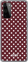 6F hoesje - geschikt voor OnePlus 9 Pro -  Transparant TPU Case - Burgundy Dots #ffffff