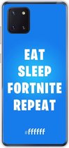 6F hoesje - geschikt voor Samsung Galaxy Note 10 Lite -  Transparant TPU Case - Fortnite - Eat Sleep Fortnite Repeat #ffffff