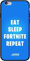 6F hoesje - geschikt voor iPhone 6s -  TPU Case - Fortnite - Eat Sleep Fortnite Repeat #ffffff