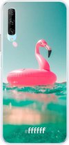 6F hoesje - geschikt voor Honor 9X Pro -  Transparant TPU Case - Flamingo Floaty #ffffff